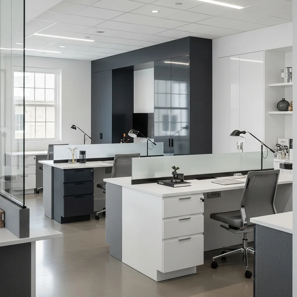 חלל עבודה משותף בסגנון מודרני קורפורט